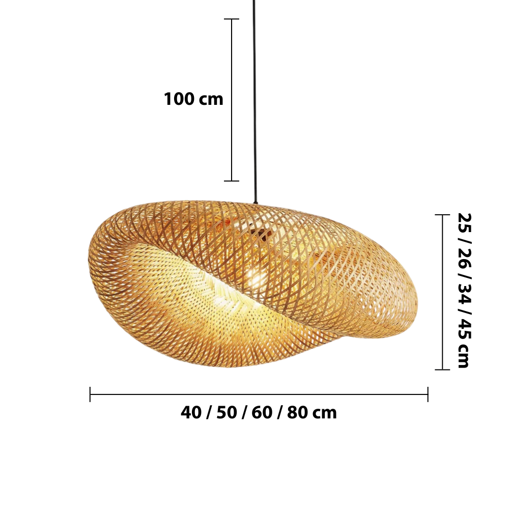 Natuurlijke bamboe hanglamp ontwerp