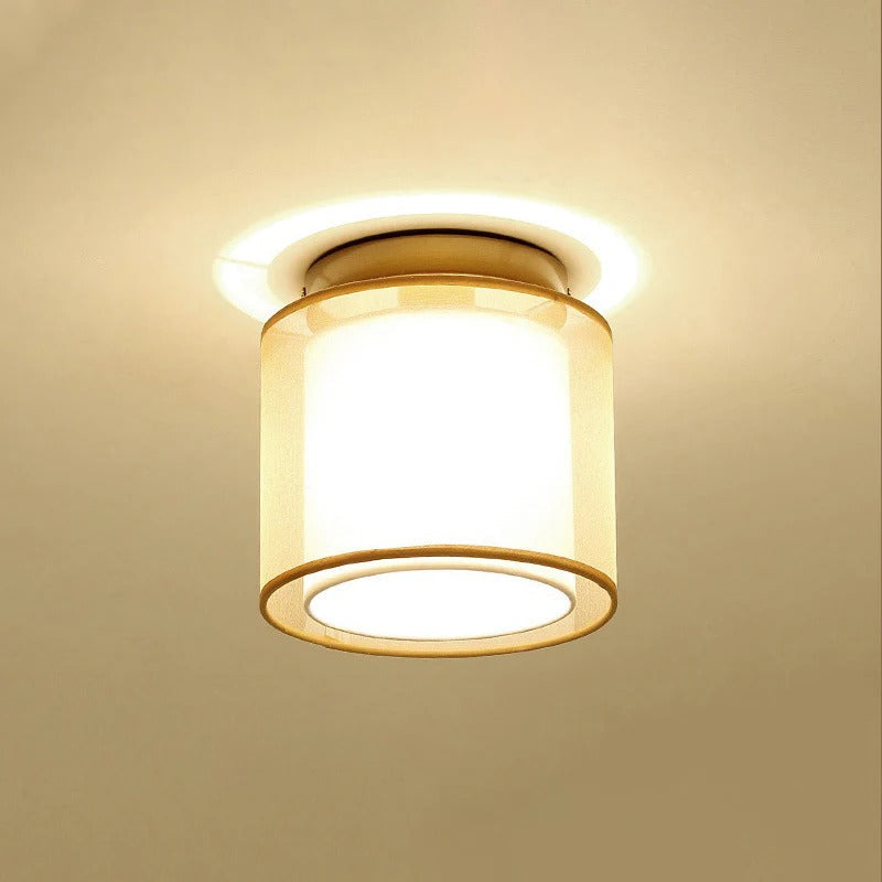 Oud stoffen plafondlamp