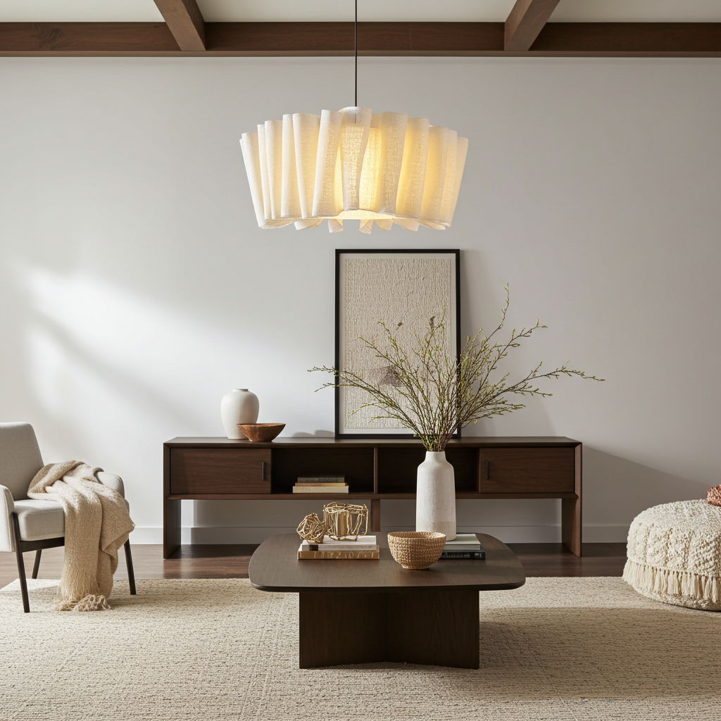Handgemaakte hanglamp van Scandinavische stof