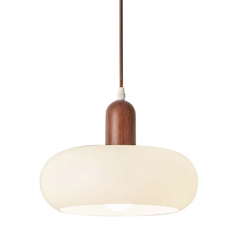 Scandinavische hanglamp in crème