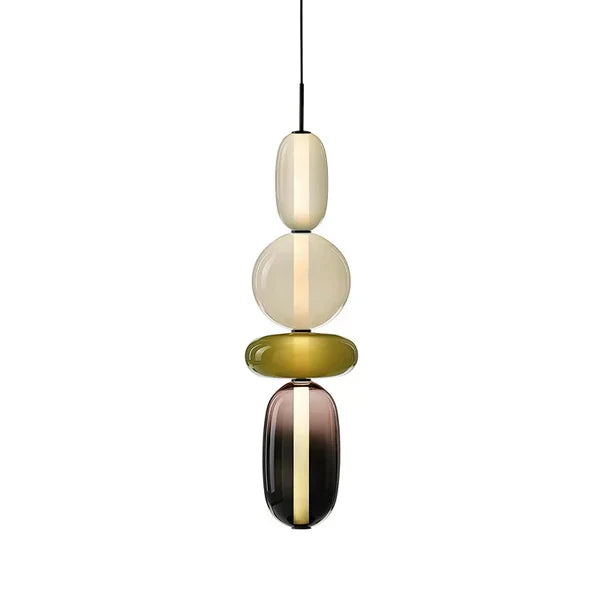 Noordse kleurrijke glazen hanglamp