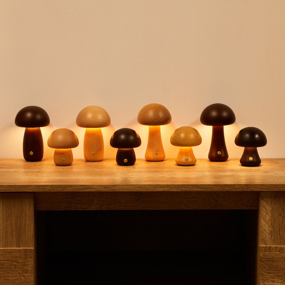 Fungara Scandinavische houten tafellamp