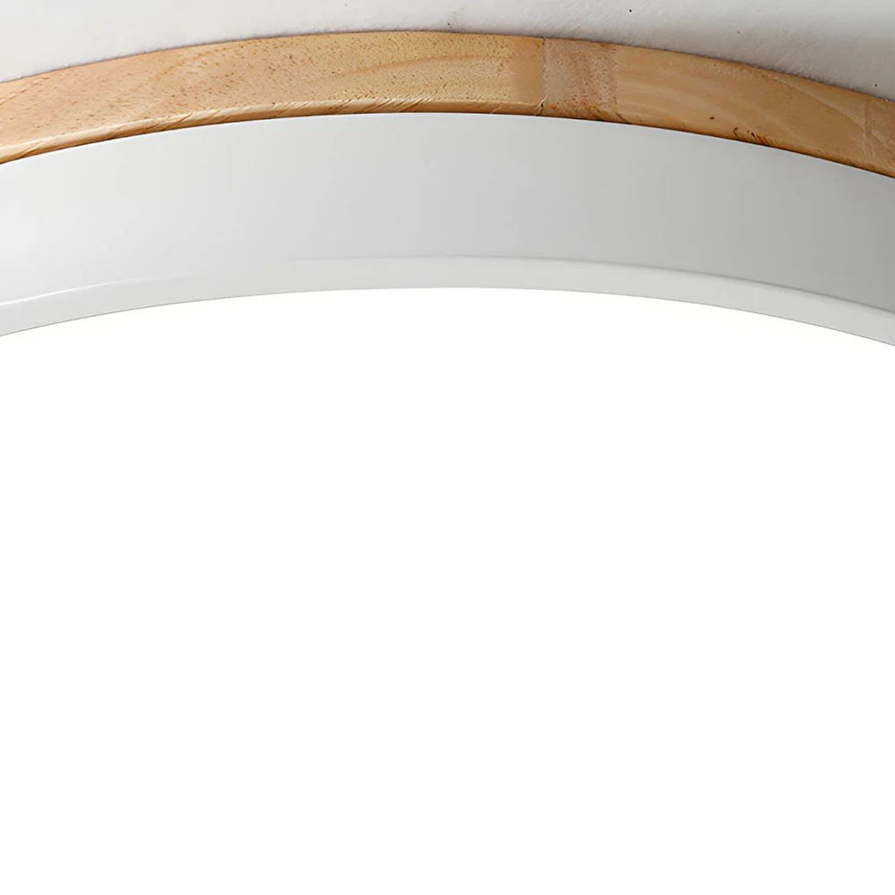 Lumbra minimalistische houten plafondlamp voor vlakke montage