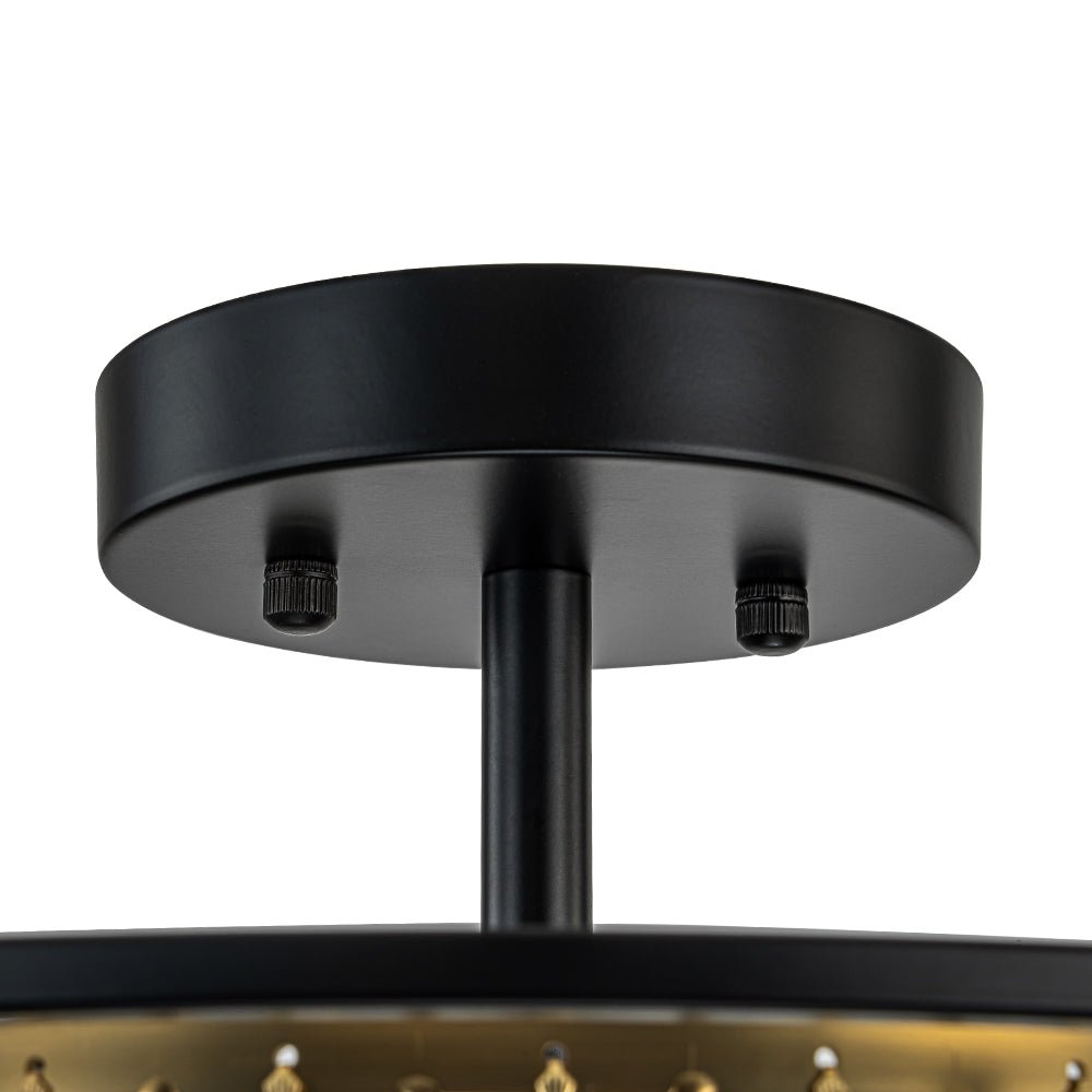 Kristallen plafondlamp met open frame
