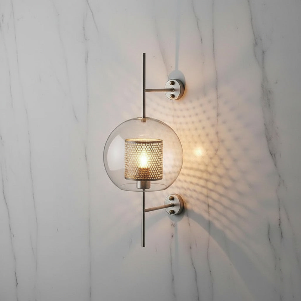 Serenova retro glazen wandlamp