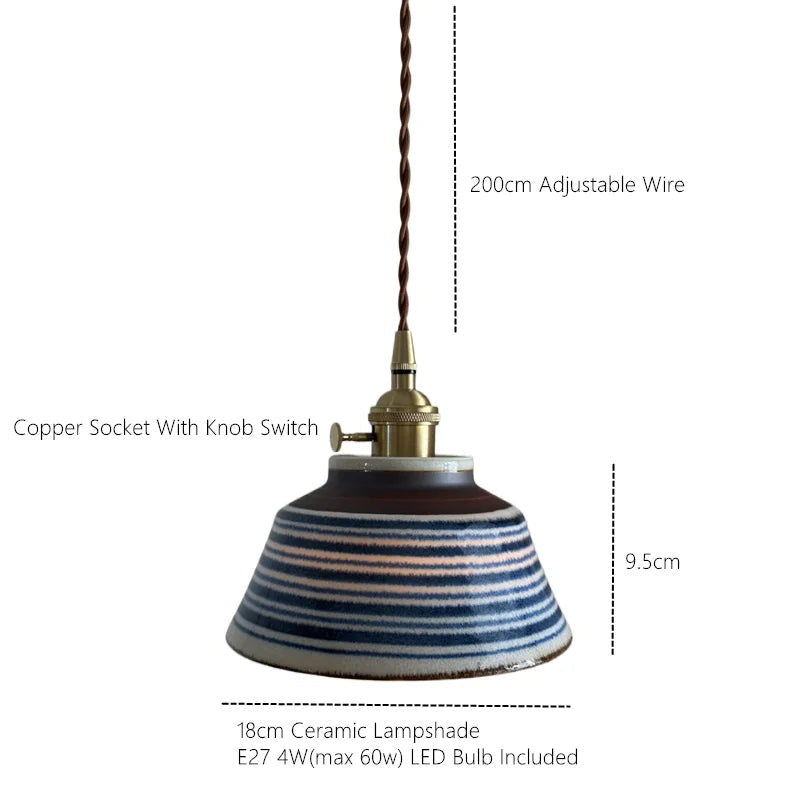 Rustieke keramische hanglamp Tessaly