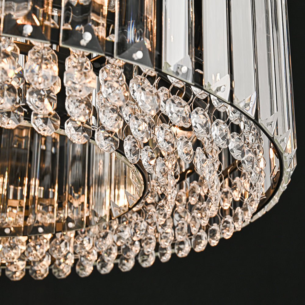Glamoureuze gesneden kristallen plafondlamp