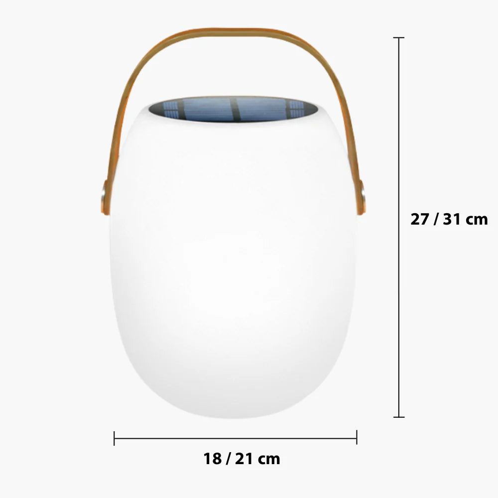 Draagbare zonne-energie lamp voor terras
