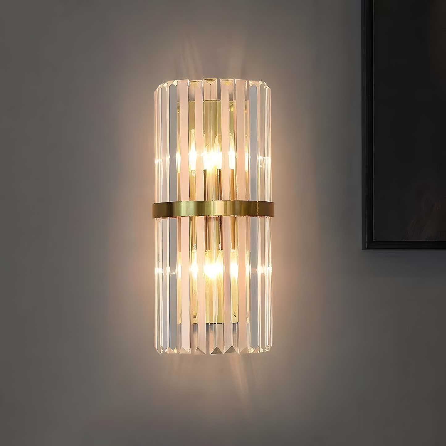 Luxe wandlamp van roestvrij staal