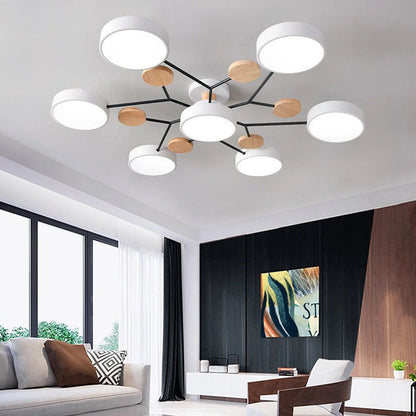 Moderne ronde LED-plafondkroonluchter