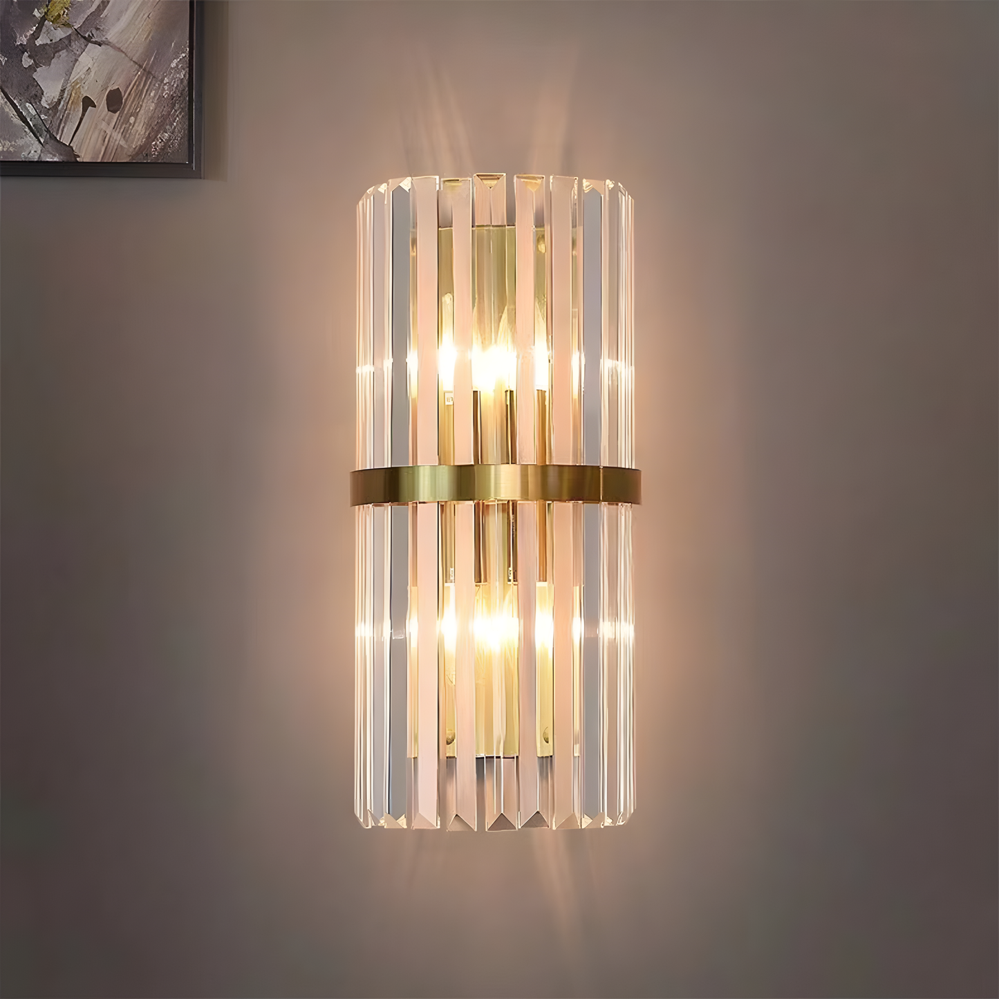 Luxe wandlamp van roestvrij staal