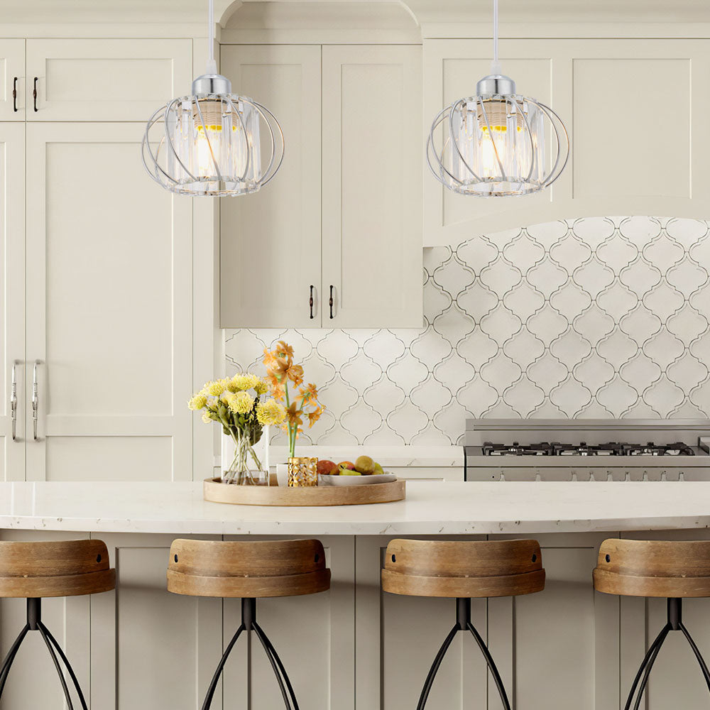 Noordse bol glazen hanglamp