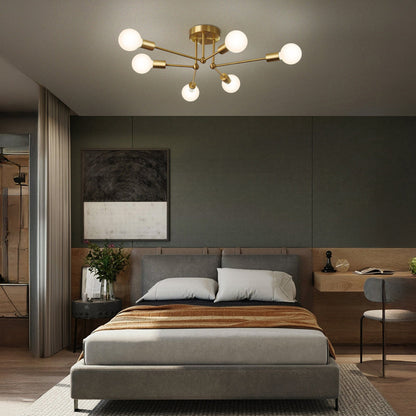 Gouden Cluster IJzeren Plafondlamp