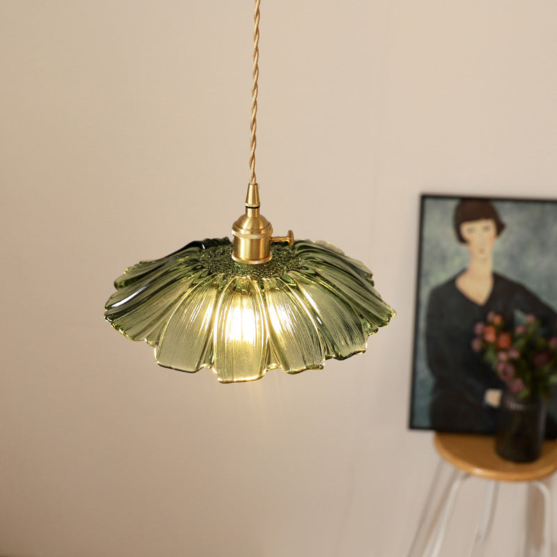 Retro Bloemen Glazen Hanglamp