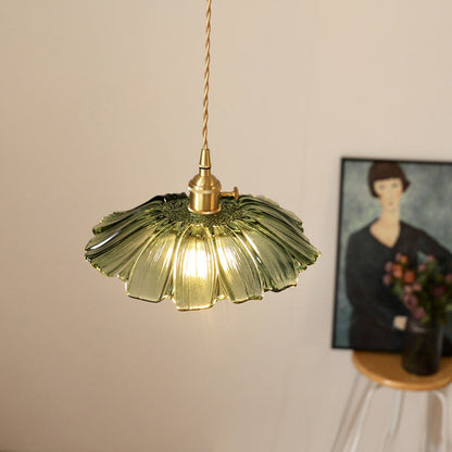 Retro Bloemen Glazen Hanglamp