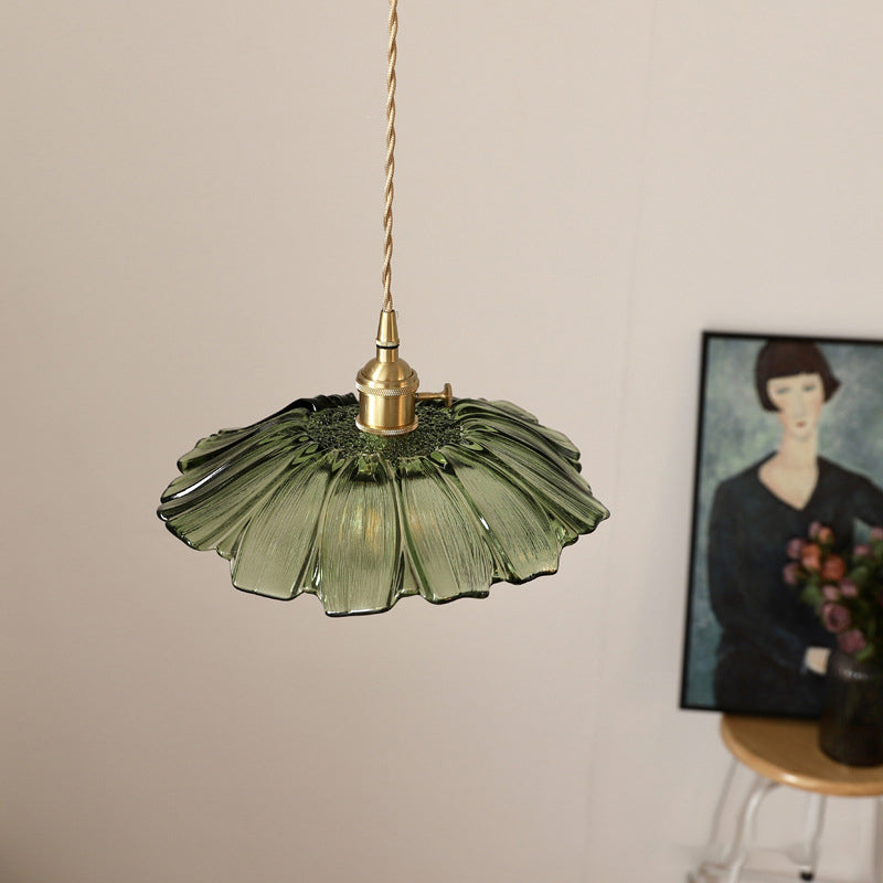 Retro Bloemen Glazen Hanglamp