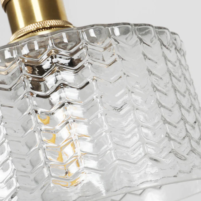 Cilinderhanglamp van gestructureerd glas