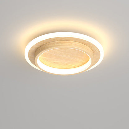 Ronde metalen en acryl plafondlamp