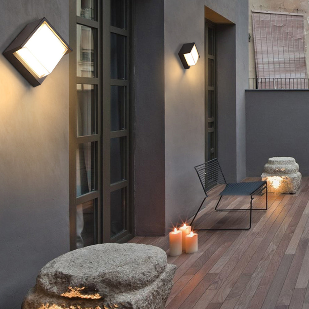 Geometrische LED buitenmuurlamp