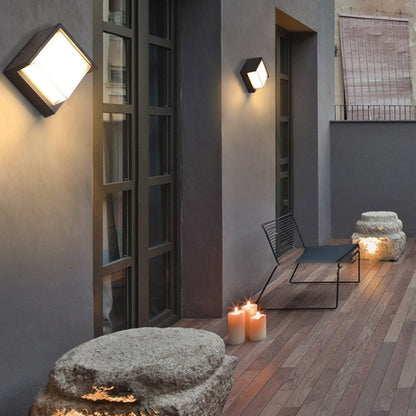 Geometrische LED buitenmuurlamp
