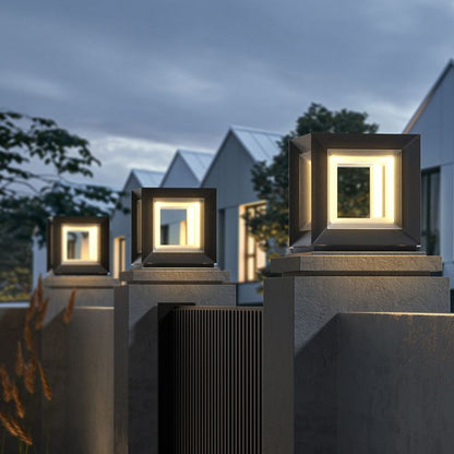 Moderne LED kubus buitenpaalverlichting