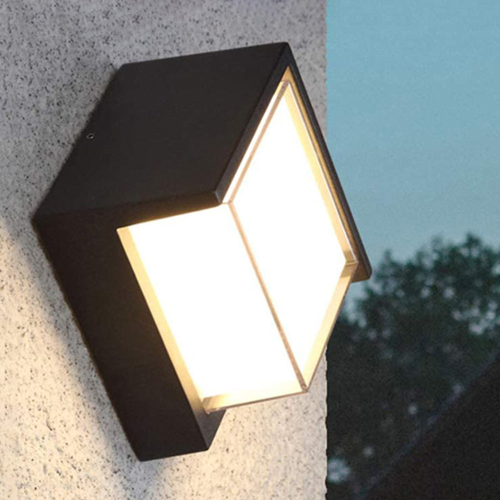 Geometrische LED buitenmuurlamp