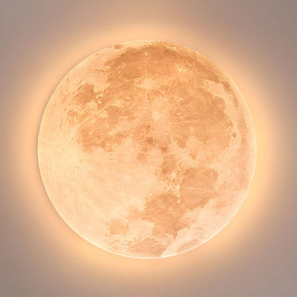 Plafondlamp in art-decostijl geïnspireerd op de maan