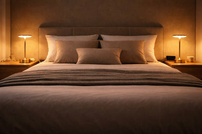 Amberlin art-deco koperen tafellamp
