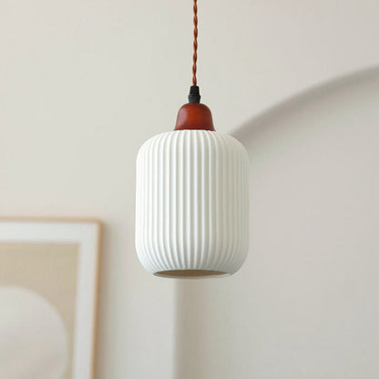 Met de hand gemaakte witte keramische lamp