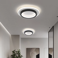 Ronde metalen en acryl plafondlamp