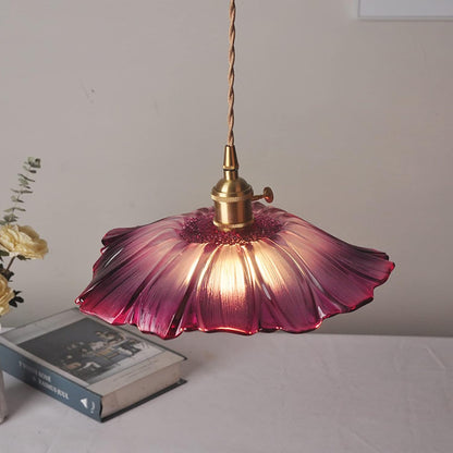 Retro Bloemen Glazen Hanglamp
