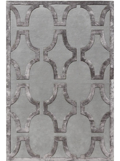 Crèmekleurig wollen vloerkleed woonkamerontwerp