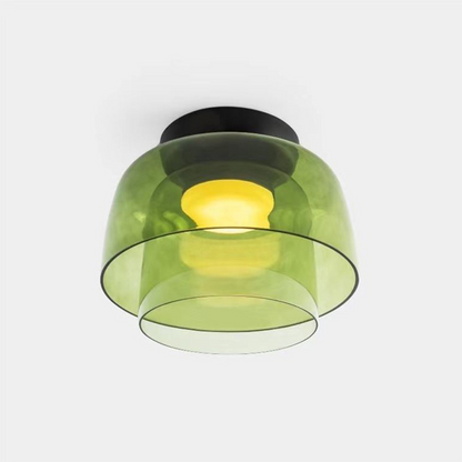 Vintage glazen ontwerpersplafondlamp