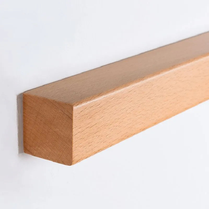 Moderne lineaire houten wandlamp