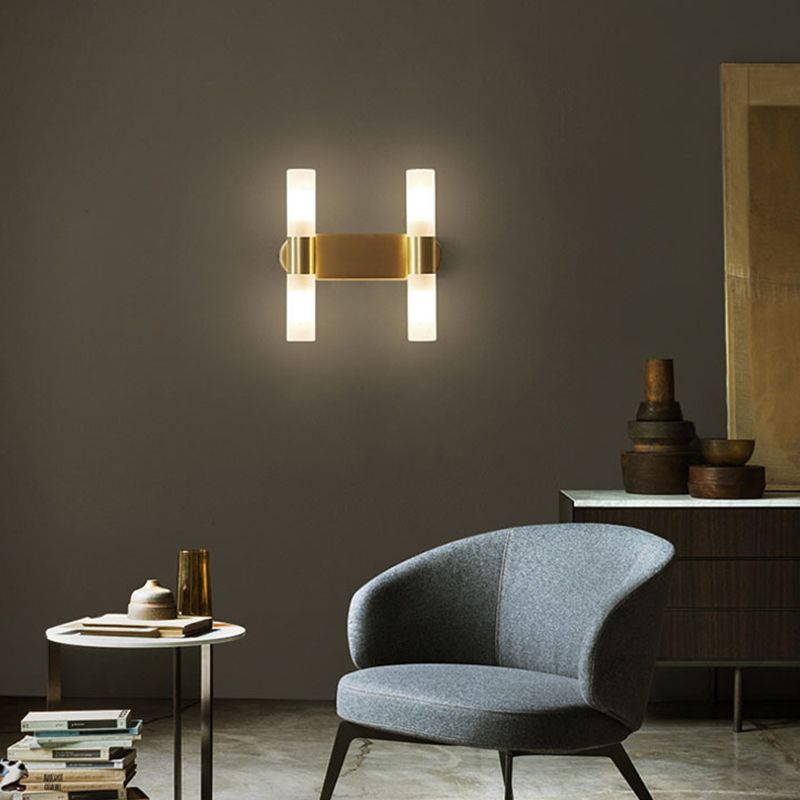 Moderne gouden led-wandlamp