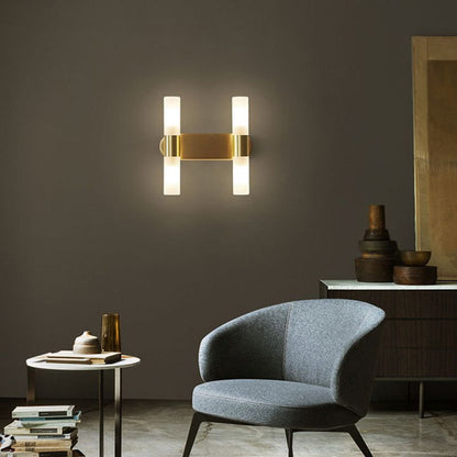 Moderne gouden led-wandlamp
