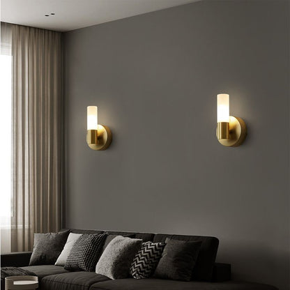 Moderne gouden led-wandlamp