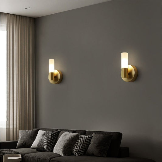 Moderne gouden led-wandlamp