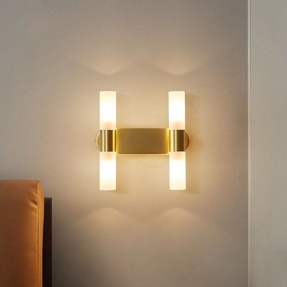 Moderne gouden led-wandlamp