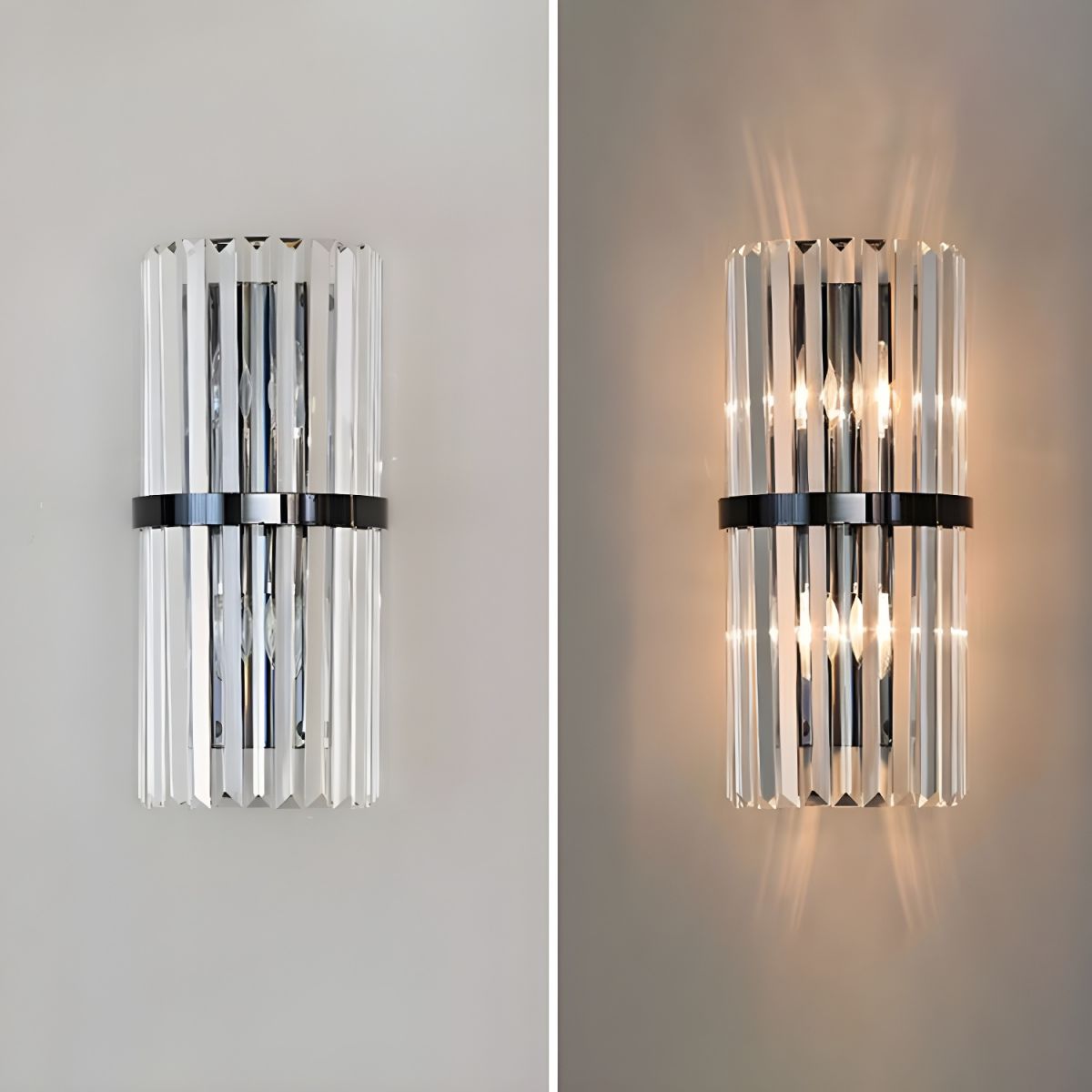 Luxe wandlamp van roestvrij staal