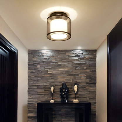 Oud stoffen plafondlamp