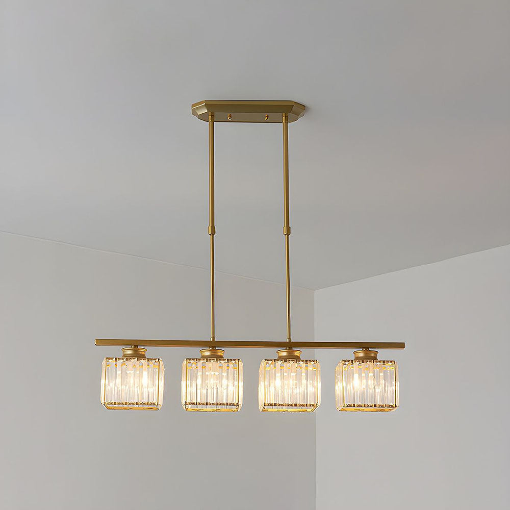 Oude glazen hanglamp