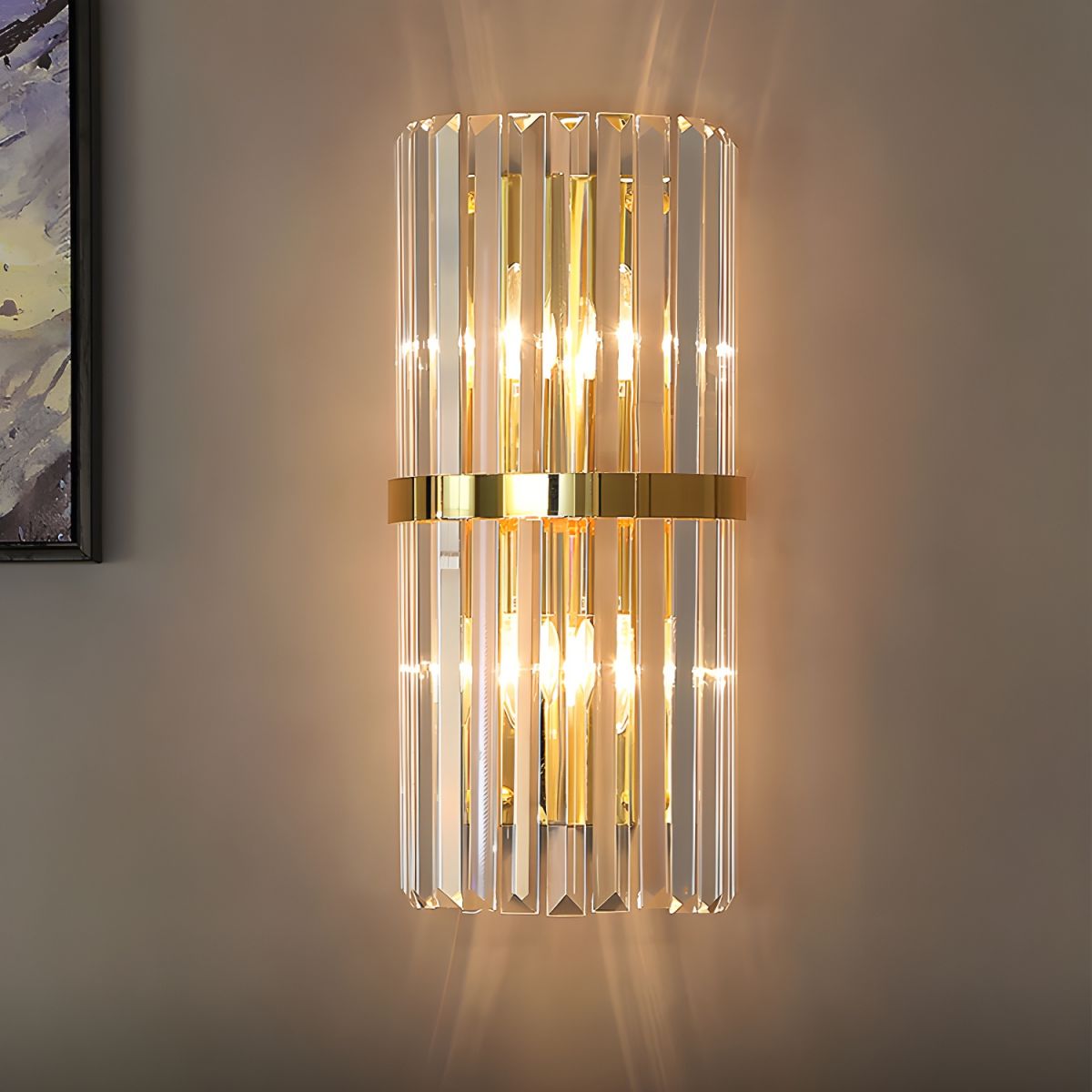 Luxe wandlamp van roestvrij staal