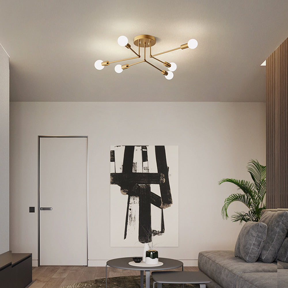 Gouden Cluster IJzeren Plafondlamp