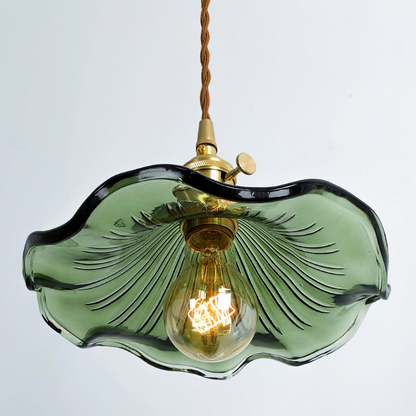 Bloemen glazen hanglamp