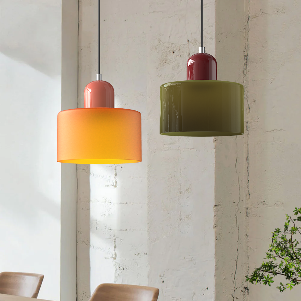 Slanke glazen hanglamp