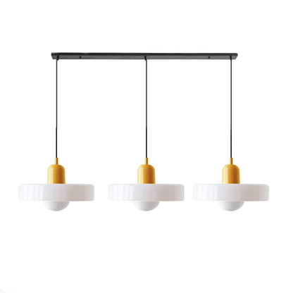 Driedubbele glazen hanglamp