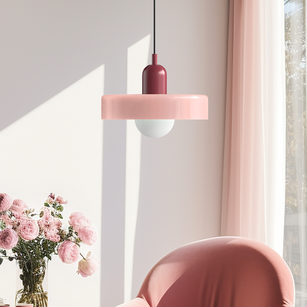 Kleurrijke Bauhaus glazen hanglamp