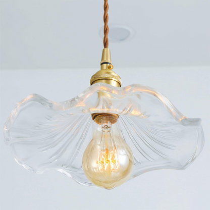 Bloemen glazen hanglamp