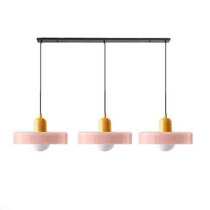 Driedubbele glazen hanglamp